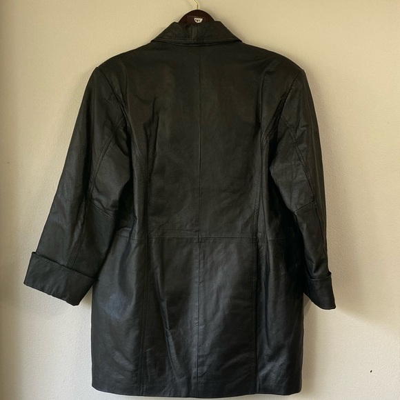 VINTAGE Genuine Leather Coat, Size M - Picture 2 of 7